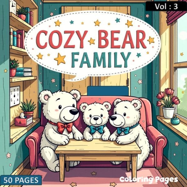 Cozy Bear Family Adventures Coloring Pages Tome 3 Your Creative Journey