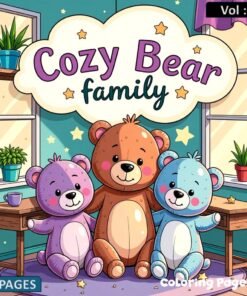 Cozy Bear Family Coloring Book Tome 2 Your Next Creative Escape