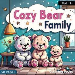 Cozy Bear Family Coloring Pages Tome 1 A World of Cuddly Creativity!
