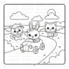Funny Vehicles with Pipo Lulu and Mimi – VOL 13 – 50 Pages Coloring Book - Image 3