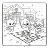 At School with Pipo Lulu and Mimi Coloring Book – VOL 8 – 50 Pages - Image 4