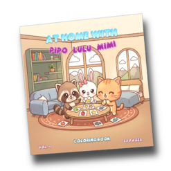 At Home with Pipo Lulu and Mimi coloring book – VOL 1