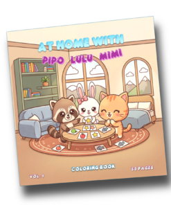 At Home with Pipo Lulu and Mimi coloring book – VOL 1