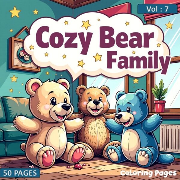 Coloring Cozy Bear Family Vol 7: A Digital Journey to Forest Joy
