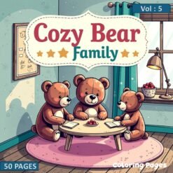 Coloring book Cozy Bear Family Vol 5: Digital Artistic Bliss