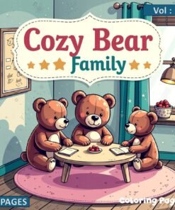 Coloring book Cozy Bear Family Vol 5: Digital Artistic Bliss