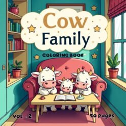 Cow Family Happy Coloring book Vol. 2 Fun Digital Farm Life