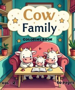Cow Family Happy Coloring book Vol. 2 Fun Digital Farm Life