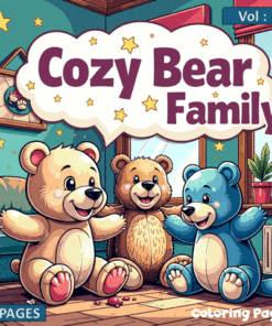 Coloring Cozy Bear Family Vol 7 A Digital Journey to Forest Joy