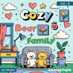 The Cozy Bear Family: Coloring Adventures Vol. 8 – Digital Joy