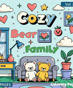 The Cozy Bear Family: Coloring Adventures Vol. 8 – Digital Joy