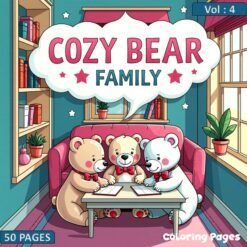 Cozy Bear Funny Family Coloring Book Vol 4 Relaxing Digital Fun
