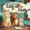Cozy Cat Family Adventure Coloring Book