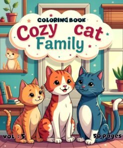 Cozy Cat Family Cute Coloring Book Vol. 5 Pure Digital Whimsy