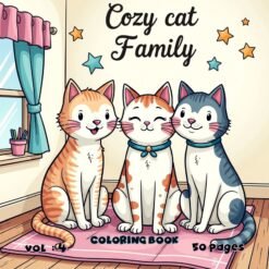 Cozy Cat Family Moments Coloring Pages Vol. 4: Digital Bliss