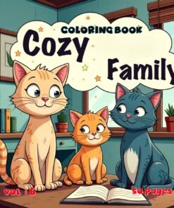 Cozy Cat Family Relaxing Coloring Pages Vol. 6: Digital Serenity