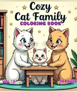Cozy Cat Family coloring pages