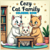Cozy Cat Family coloring pages