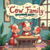 Cow Family Relaxing Coloring book Vol. 3 Zen Farm Digital Art