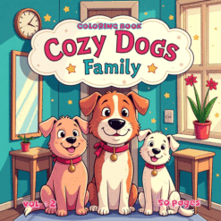 Dog Family cozy Coloring book Vol. 2 Digital Tail-Wagging Fun