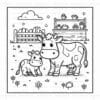 Cow Family Relaxing Coloring book Vol. 3: Zen Farm Digital Art - Image 4