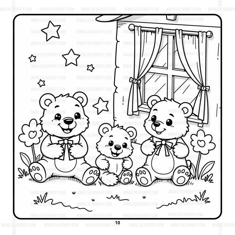 Coloring book Cozy Bear Family Vol 5: Digital Artistic Bliss – Image 4