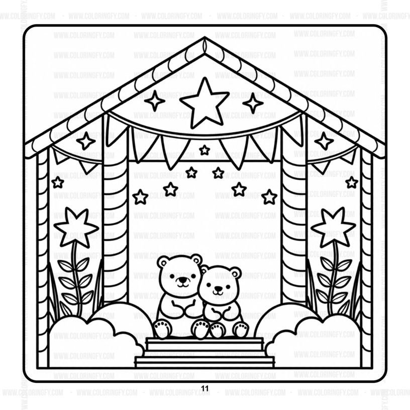 Coloring book Cozy Bear Family Vol 5: Digital Artistic Bliss – Image 5
