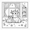 Cow Family Relaxing Coloring book Vol. 3: Zen Farm Digital Art - Image 5