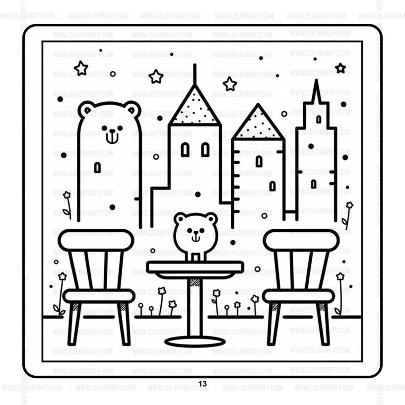 Cozy Bear Family Everyday Scenes Vol. 9: Fun Digital Coloring – Image 5