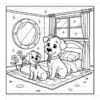 Dog Family Happy Coloring Book Vol. 3: Whimsical Puppy Digital Art - Image 4