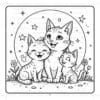 Cozy Cat Family coloring pages Vol. 1: Purr-fect Digital Art Fun - Image 3
