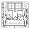 Cozy Cat Family coloring pages Vol. 1: Purr-fect Digital Art Fun - Image 5