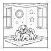Dog Family Happy Coloring Book Vol. 3: Whimsical Puppy Digital Art - Image 5