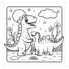 Dinosaur Family Relaxing Coloring book Vol. 3: Zen Prehistoric Art - Image 5