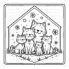 Cozy Cat Family Moments Coloring Pages Vol. 4: Digital Bliss - Image 3