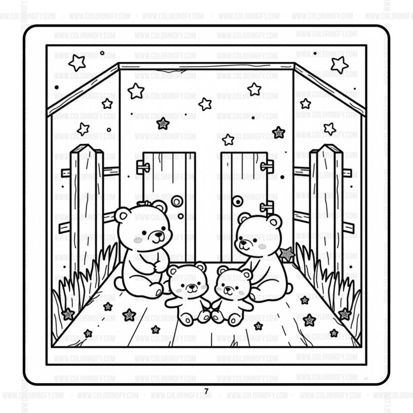 Cozy Bear Family Everyday Scenes Vol. 9: Fun Digital Coloring – Image 3