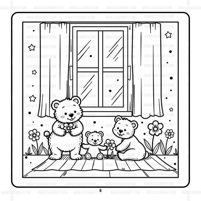 Cozy Bear Family Everyday Scenes Vol. 9: Fun Digital Coloring – Image 4