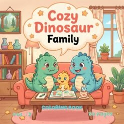 Dinosaur Family Relaxing Coloring book Vol. 3 Zen Prehistoric Art