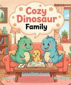 Dinosaur Family Relaxing Coloring book Vol. 3 Zen Prehistoric Art