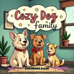 Dog Family Relaxing Coloring book Vol. 1 Digital Puppy Bliss