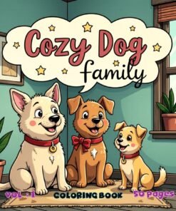 Dog Family Relaxing Coloring book Vol. 1 Digital Puppy Bliss