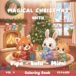 Magical Christmas with Pipo Lulu and Mimi Coloring Book – VOL 5