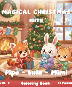 Magical Christmas with Pipo Lulu and Mimi Coloring Book – VOL 5