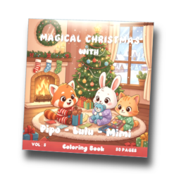 Magical Christmas with Pipo Lulu and Mimi Coloring Book – VOL 5