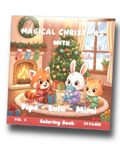 Magical Christmas with Pipo Lulu and Mimi Coloring Book – VOL 5