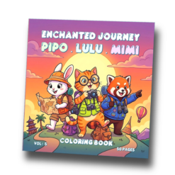 Pipo Lulu & Mimi Enchanted Journey Coloring Book VOL 5
