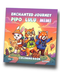 Pipo Lulu & Mimi Enchanted Journey Coloring Book VOL 5
