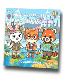 Pipo Lulu & Mimi Great Colorful Escape Coloring Book VOL 9