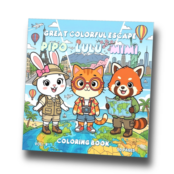 Pipo Lulu & Mimi Great Colorful Escape Coloring Book VOL 9
