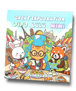 Pipo Lulu & Mimi Great Exploration Coloring Book VOL 4